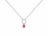 Loumya Silver | Collier | Argent | Oxyde de Zirconium | Spinelle Synthétique Rouge 70700694_