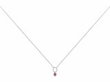 Loumya Silver | Collier | Argent | Oxyde de Zirconium | Spinelle Synthétique Rouge 70700694_