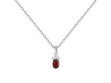 Loumya Silver | Collier | Argent | Oxyde de Zirconium | Spinelle Synthétique Rouge|70700809_