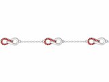 Loumya Silver | Bracelet | Argent | Oxyde de Zirconium | Rouge | Infini | 70300457_