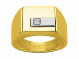 Phebus | Bague | Pvd Jaune | Diamants 0.005cts | 15-0368_