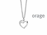 Orage | Collier | Argent | Oxyde de Zirconium | Coeur | BA202_