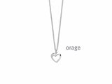 Orage | Collier | Argent | Oxyde de Zirconium | Coeur | BA202_