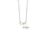 Orage | Collier | Argent | Bicolore | Oxyde de Zirconium | Coeur | BA203_