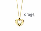 Orage | Collier | Plaqué Or | Oxyde de Zirconium | Coeur | BA204_