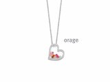 Orage | Collier | Argent | Oxyde de Zirconium | Coeur | BA229_