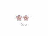 Orage Kids | Boucles d'Oreilles | Argent | Fleurs | Rose | K2936_