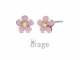 Orage Kids | Boucles d'Oreilles | Argent | Fleurs | Rose | K2936_