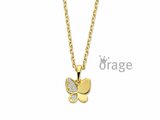 Orage Kids | Collier | Plaqué Or | Oxyde de Zirconium | Papillon | K2996_