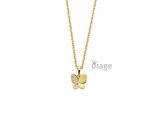 Orage Kids | Collier | Plaqué Or | Oxyde de Zirconium | Papillon | K2996_