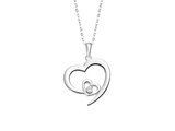 Lotus Silver | Collier | Argent | Oxyde de Zirconium | Coeur | LP3486-1/1_