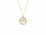 Lotus Silver | Collier | Plaqué Or | Oxyde de Zirconium | Arbre de Vie | LP1746-1/2_