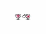 Pandora | Boucles d'Oreilles | Coeurs Surélevés Roses | 298427C02_