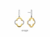 Orage | Boucles d'Oreilles | Argent Bicolore | Oxyde de Zirconium | BA352_
