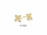Orage | Boucles d'Oreilles | Plaqué Or | Oxyde de Zirconium | BA364_