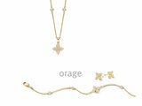 Orage | Boucles d'Oreilles | Plaqué Or | Oxyde de Zirconium | BA364_