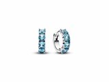 Pandora | Boucles d'Oreilles | Créoles | Bleu Clair | 293851C01_
