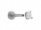 Loumya Steel | Piercing | Acier 316L | Oxyde de Zirconium | Tige 1.2x8mm | 155916W_