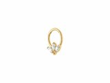 Loumya Steel | Piercing | Acier 316L | Doré | Oxyde de Zirconium | Tige 1.2x8mm | 155932JW_