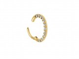 Loumya Steel | Piercing | Acier 316L | Doré | Oxyde de Zirconium | Tige 1.2x8mm |_