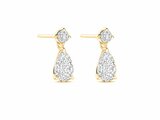 Diamants de Laboratoire | Boucles d'Oreilles | Or Jaune | Diamants de Synthèse 1.01ct | LAB43_