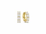 Ti Sento | Boucles d'Oreilles | Créoles | Plaqué Or|Oxyde de Zirconium | ø15mm|78023ZY_