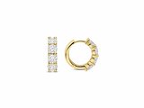 Ti Sento | Boucles d'Oreilles | Créoles | Plaqué Or|Oxyde de Zirconium | ø15mm|78023ZY_