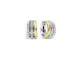 Ti Sento | Boucles d'Oreilles | Créoles | Argent |Bicolore |Oxyde de Zirconium|78025ZY_