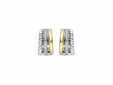 Ti Sento | Boucles d'Oreilles | Créoles | Argent |Bicolore |Oxyde de Zirconium|78025ZY_