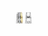Ti Sento | Boucles d'Oreilles | Créoles | Argent |Bicolore |Oxyde de Zirconium|78025ZY_