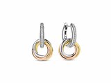 Ti Sento | Boucles d'Oreilles | Créoles | Tricolore | ø13mm | 7857ZT_