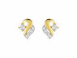 Loumya Gold "Or" | Boucles d'Oreilles | Or Jaune | Bicolore | Oxyde de Zirconium | 28SH98BZ_