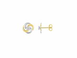 Loumya Gold "Or" | Boucles d'Oreilles | Or Jaune | Bicolore | Oxyde de Zirconium | 28SA716BZ_