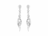 Loumya Gold "Or" | Boucles d'Oreilles | Or Blanc | Oxyde de Zirconium | B365GZ_