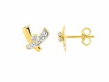 Loumya Gold "Or" | Boucles d'Oreilles | Or Jaune | Bicolore | Oxyde de Zirconium | 9K8368Z_