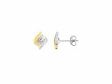 Loumya Gold "Or" | Boucles d'Oreilles | Or Jaune | Bicolore | Oxyde de Zirconium | 9KJV232BZ_