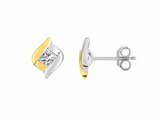 Loumya Gold "Or" | Boucles d'Oreilles | Or Jaune | Bicolore | Oxyde de Zirconium | 9KJV232BZ_