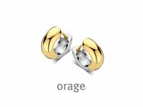 Orage | Boucles d'Oreilles | Créoles | Acier Inoxydable | Bicolore | 15mm | BB122_