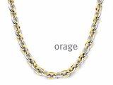 Orage | Collier | Acier Inoxydable | Bicolore | BB124_