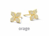 Orage | Boucles d'Oreilles | Plaqué Or | Oxyde de Zirconium | BB172_