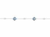 Griffe Rouge | Bracelet | Argent | Oxyde de Zirconium | Bleu Topaze | 80300008_