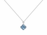 Griffe Rouge | Collier | Argent | Oxyde de Zirconium | Bleu Topaze | 80700016_