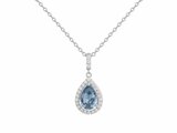 Griffe Rouge | Collier | Argent | Oxyde de Zirconium | Bleu Topaze | 80700021_