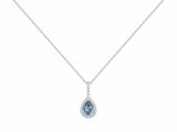 Griffe Rouge | Collier | Argent | Oxyde de Zirconium | Bleu Topaze | 80700021_