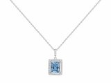 Griffe Rouge | Collier | Argent | Oxyde de Zirconium | Bleu Topaze | 80700022_
