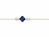 Griffe Rouge | Bracelet | Plaqué Or | Oxyde de Zirconium | Bleu | 86300011_