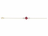 Griffe Rouge | Bracelet | Plaqué Or | Oxyde de Zirconium | Rouge | 86300012_