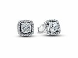Pandora | Boucles d'Oreilles | Halo | Carré Scintillant | 293551C02_