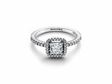Pandora | Bague | Halo | Carré Scintillant | 193555C02_