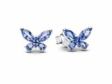 Pandora | Boucles d'Oreilles | Papillons | Cristal Bleu | 294230C01_
